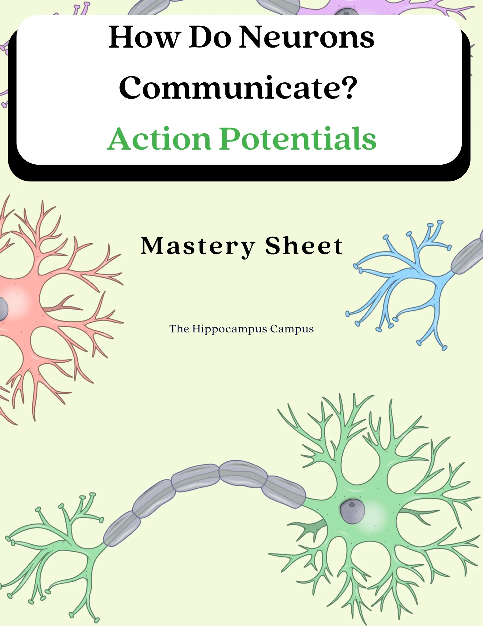 Mastery Sheet: Action Potentials (Part 1)
